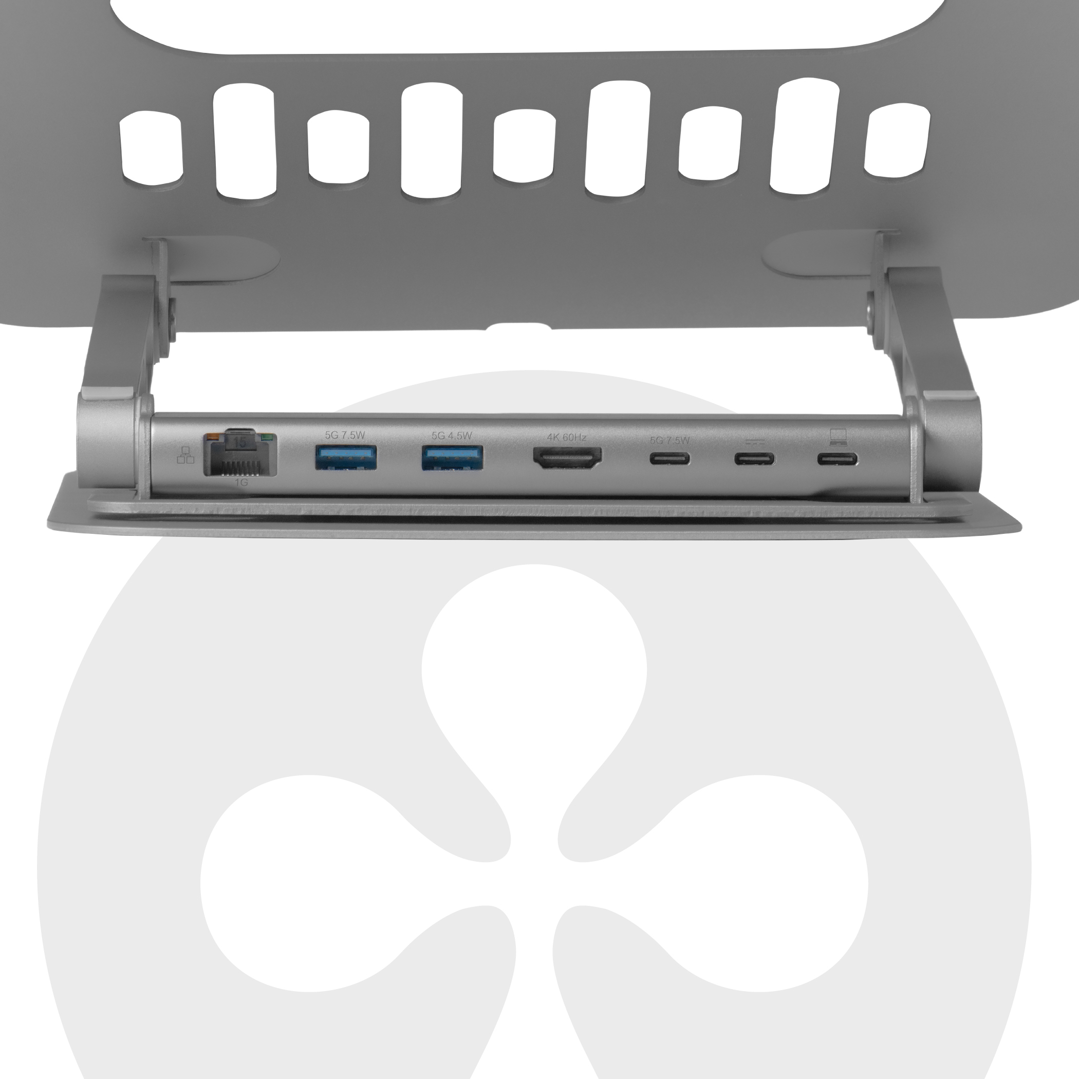 CLUB3D Adjustable Aluminium Laptop Stand with USB-C� Hub