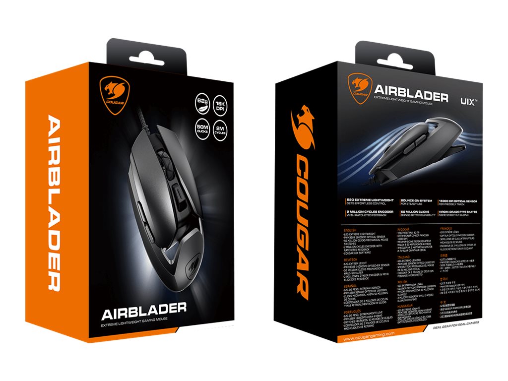 COUGAR CGR-WONB-410M souris Gaming Ambidextre USB Type-A Optique 16000 DPI