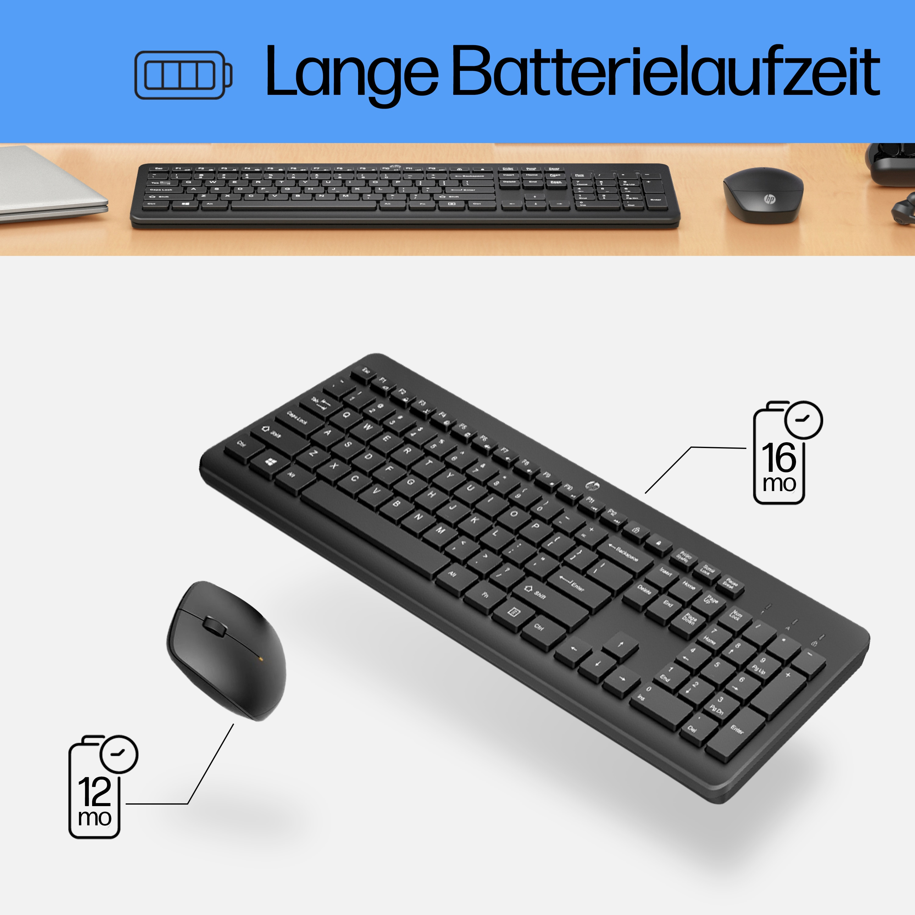 HP Combo tastiera e mouse wireless 230
