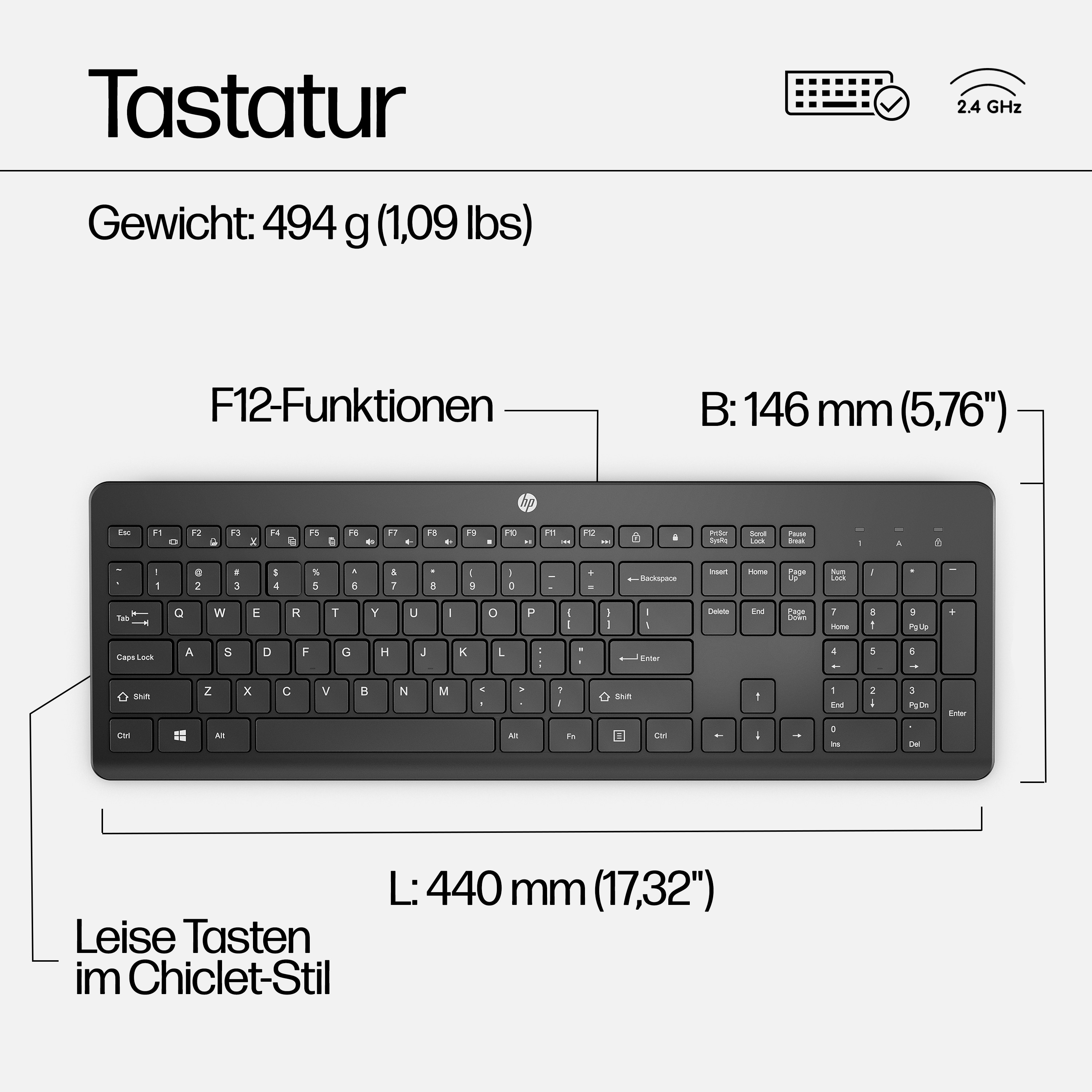 HP Combo tastiera e mouse wireless 230