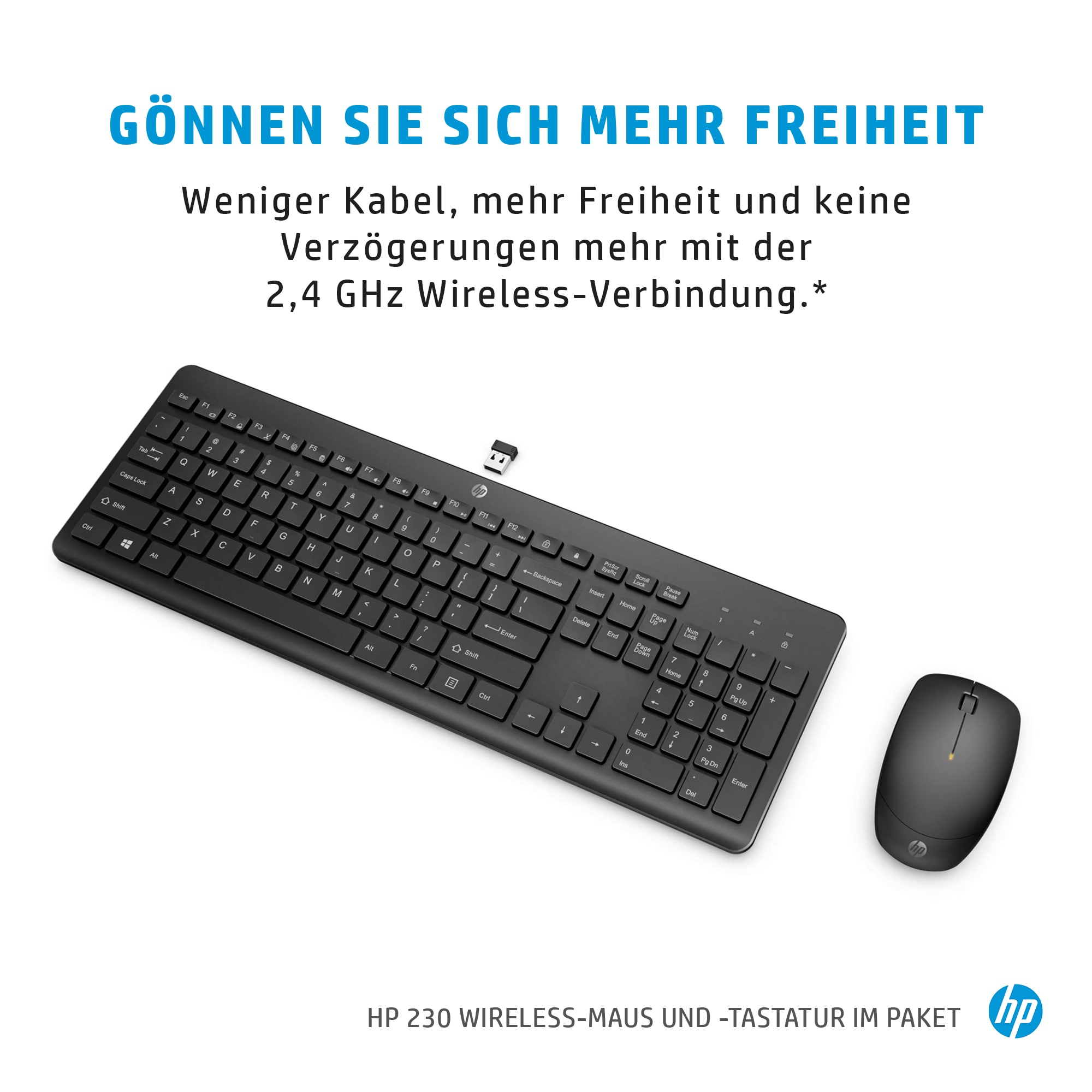 HP Combo tastiera e mouse wireless 230