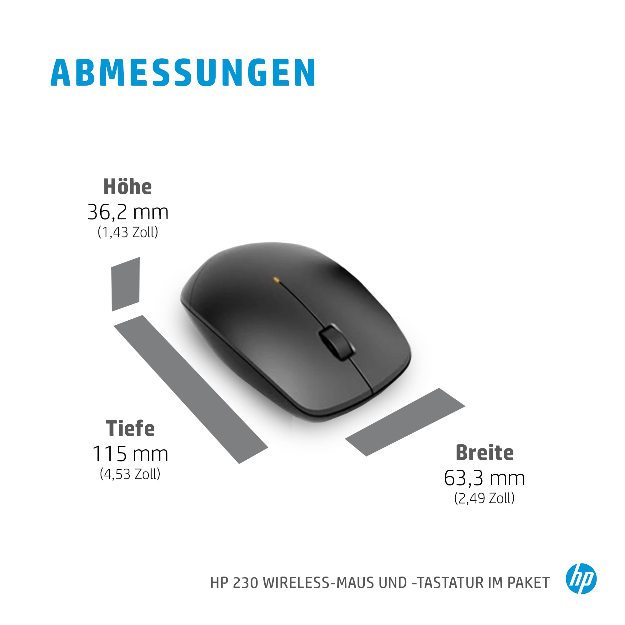 HP Combo tastiera e mouse wireless 230