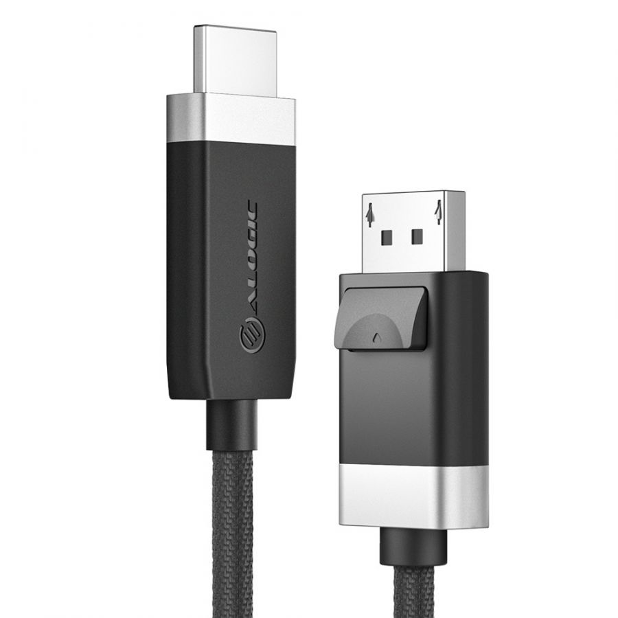 ALOGIC FUDPHD2-SGR cble vido et adaptateur 2 m DisplayPort HDMI Noir, Gris