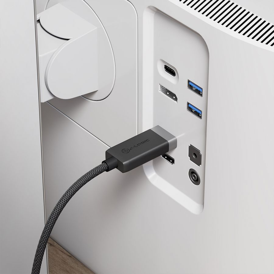 ALOGIC FUDPHD2-SGR cble vido et adaptateur 2 m DisplayPort HDMI Noir, Gris