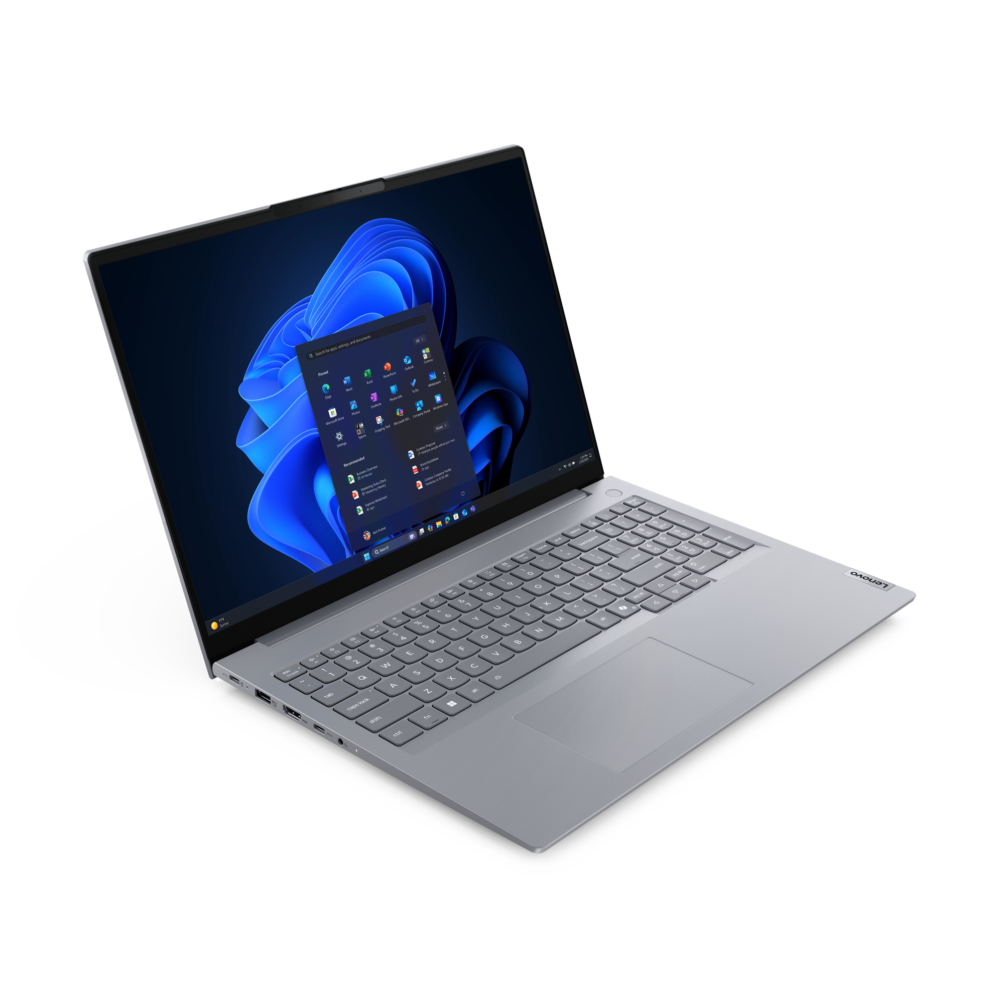 Lenovo ThinkBook 16 G9 AHP AMD Ryzen 7 250 Port�til 40,6 cm (16) WUXGA 32 GB DDR5-SDRAM 1 TB SSD Wi-Fi 7 (802.11be) Windows 11 Pro Alem�n Gris