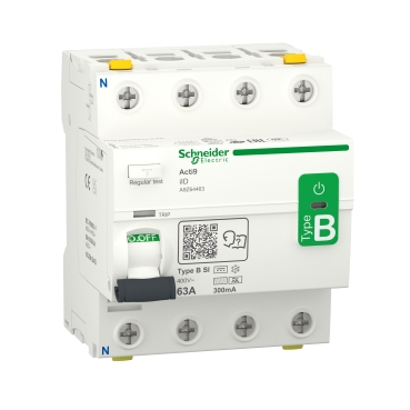 Schneider Electric A9Z64463 corta circuito Interruptor diferencial Type B-SI 4