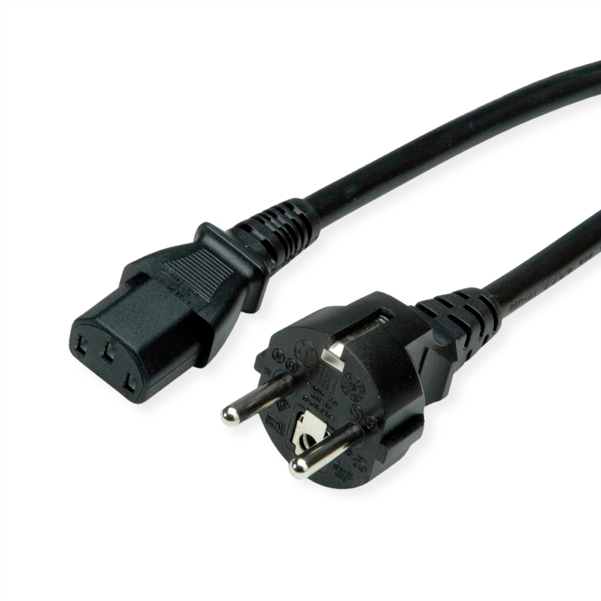 ROLINE Netzkabel CEE7/7 gerade+ IEC-C13 gerade 1.8m - Strom/Netzteil - 1.8 m 19.08 - Strom/Netzteil - 1,8 m