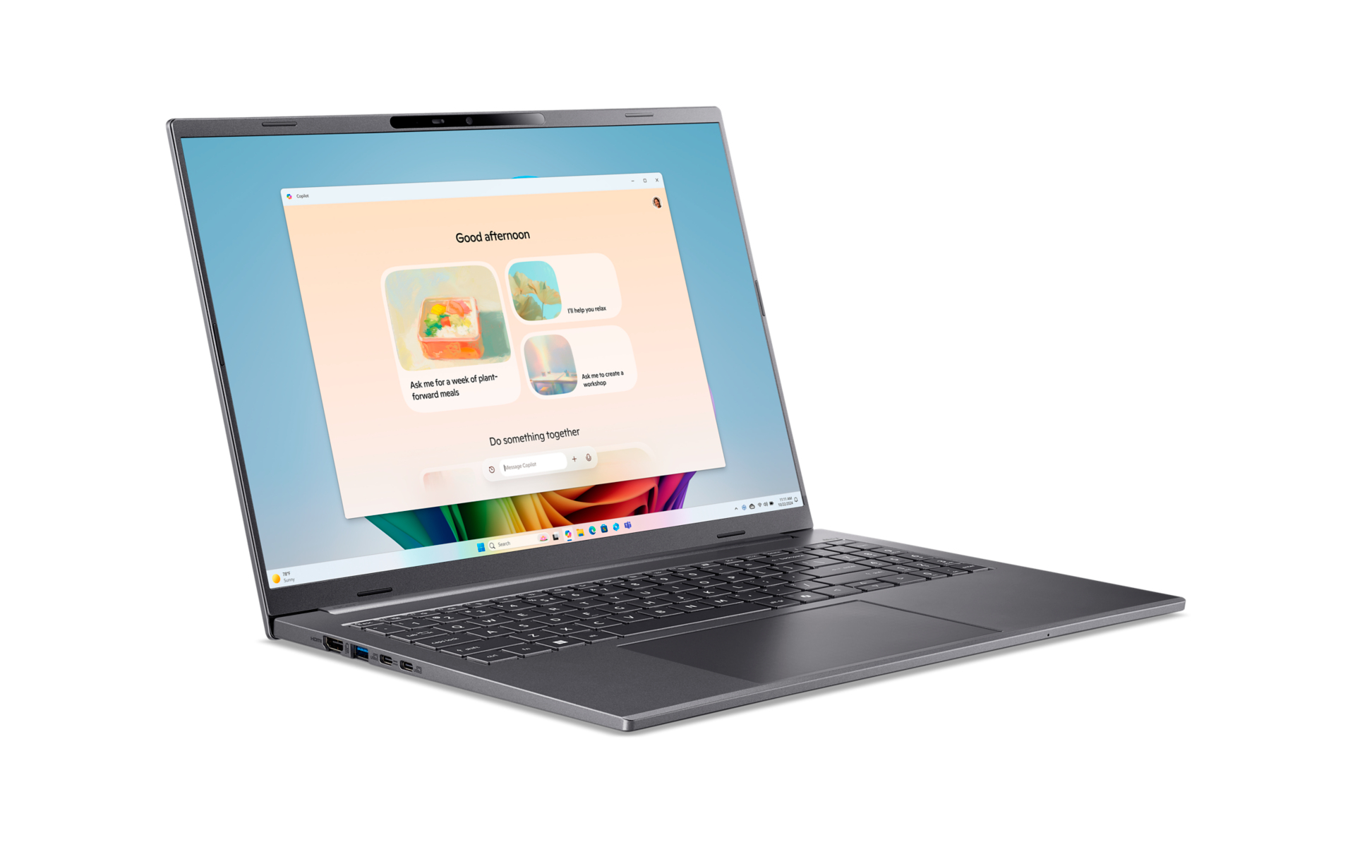 Acer Aspire 16 AI A16-11M - 180�-Scharnierdesign - Snapdragon X X1-26-100 - Win 11 Home - Qualcomm Adreno - 32 GB RAM - 1.024 TB SSD NVMe, QLC - 40.6 cm (16)