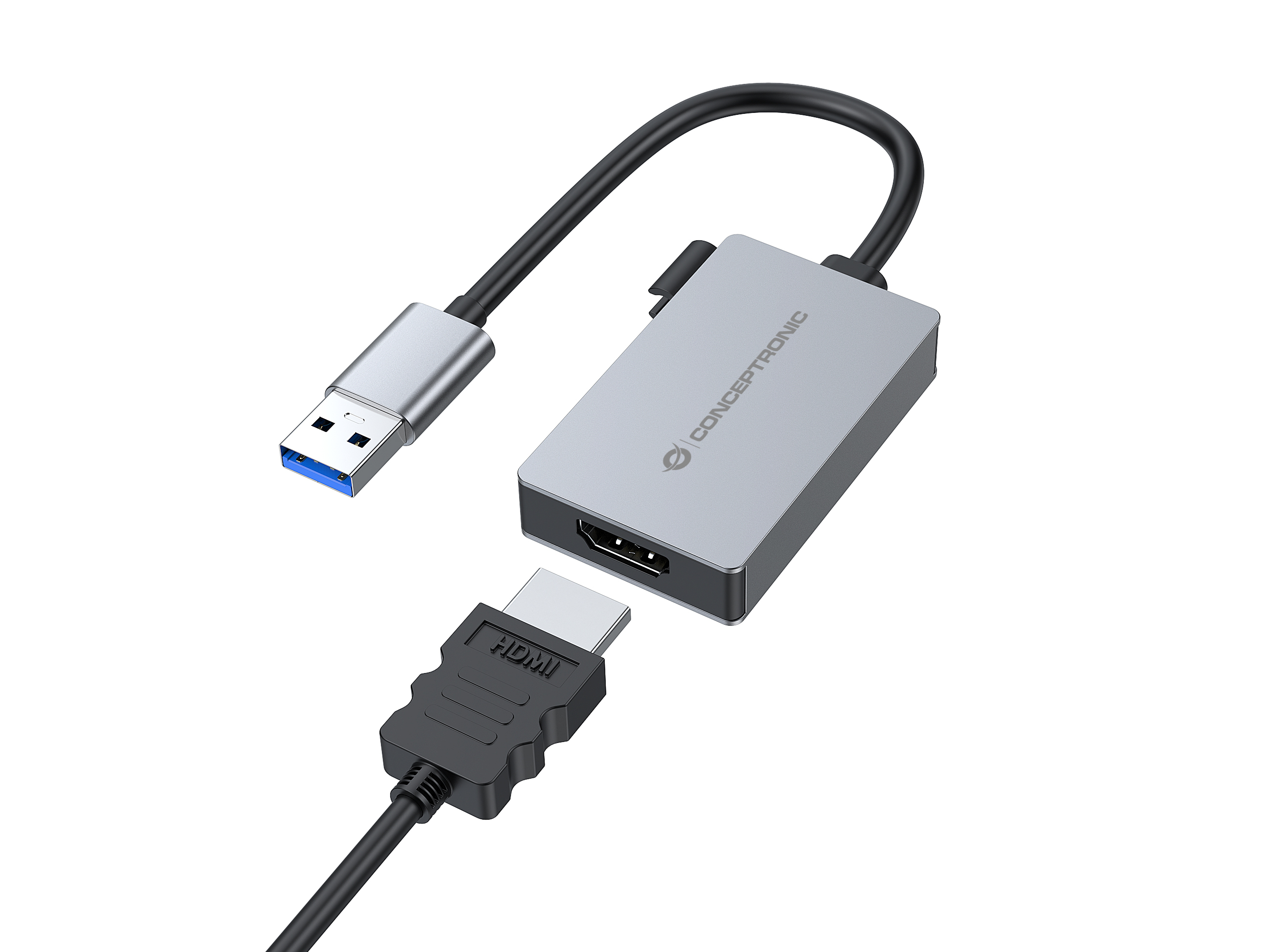 Conceptronic ABBY22G USB to HDMI 1.4 Adapter, 1080P 60Hz