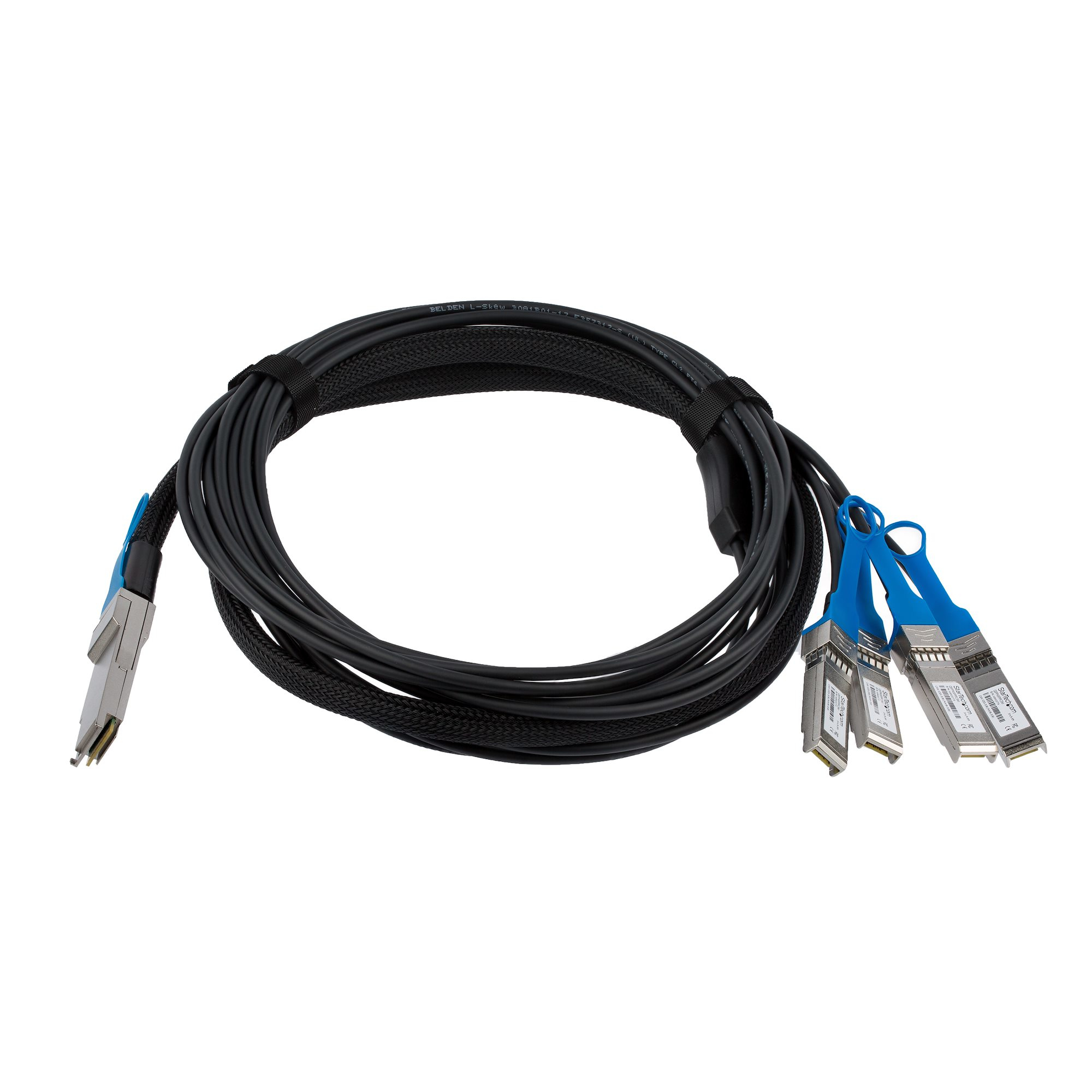 StarTech.com Cble QSFP+ vers 4x SFP+  connexion directe conforme  MSA - Cordon DAC Twinax de 3 m