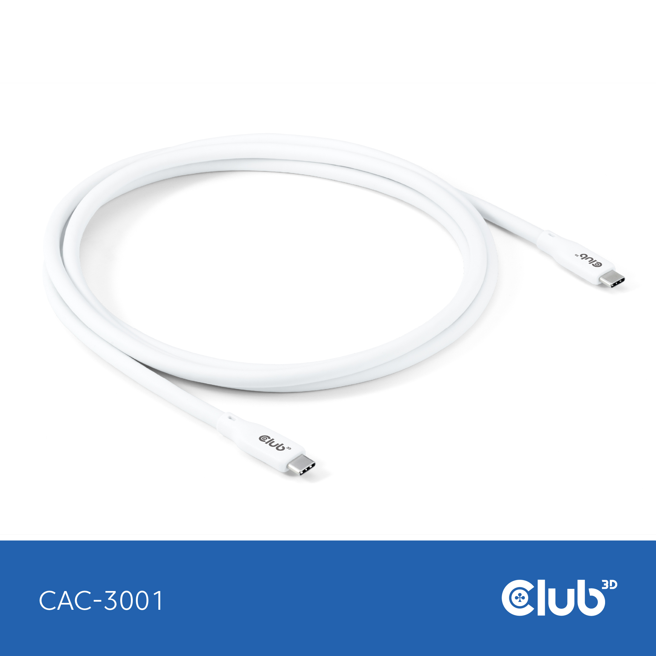CLUB3D Cable USB C blanco