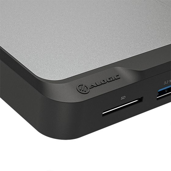 ALOGIC DUCD2 replicatore di porte e docking station per laptop Cablato USB 3.2 Gen 2 (3.1 Gen 2) Type-C Grigio, Nero