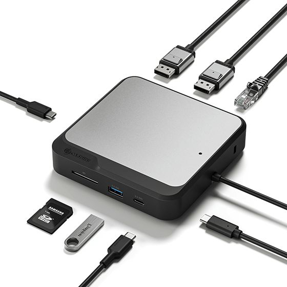 ALOGIC DUCD2 replicatore di porte e docking station per laptop Cablato USB 3.2 Gen 2 (3.1 Gen 2) Type-C Grigio, Nero