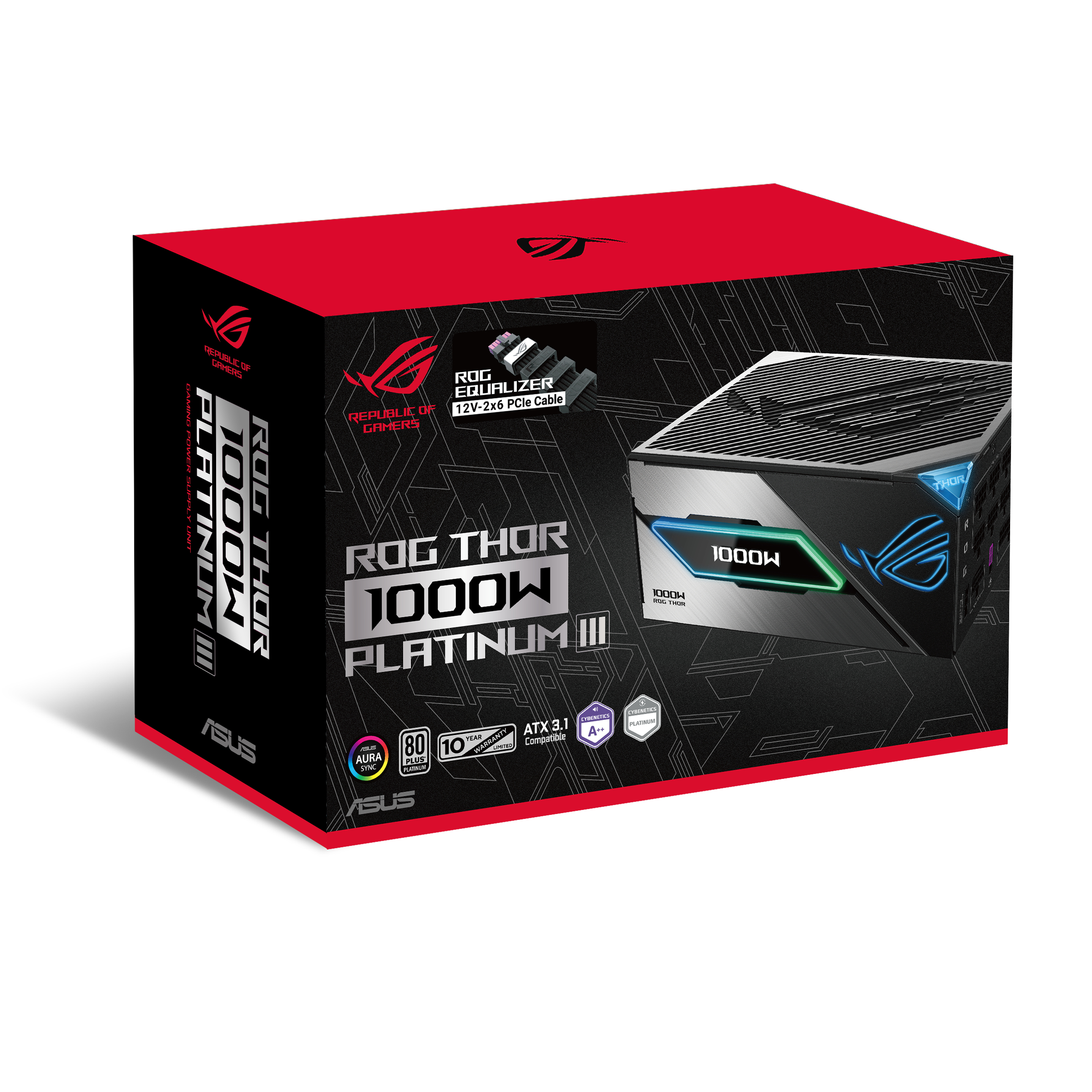 ASUS ROG -THOR-1000P3-GAMING-E alimentatore per computer 1000 W 20+4 pin ATX ATX Nero