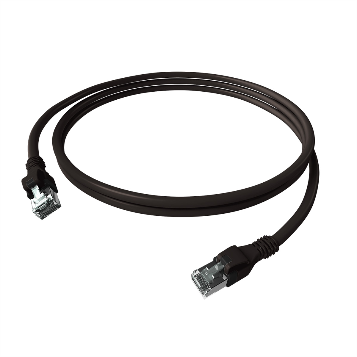 EasyLan saCon DualBoot Patchkabel S/FTP schwarz 10.00m Kat.6A - FTP - SFTP