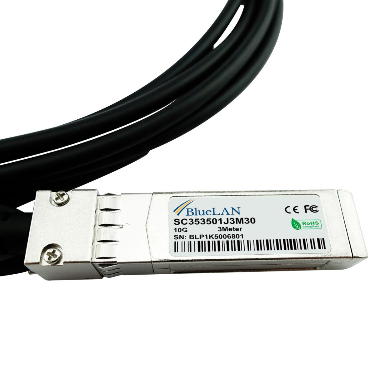 BlueOptics 470-AAVJ-BL InfiniBand cable 3 m SFP+ Black