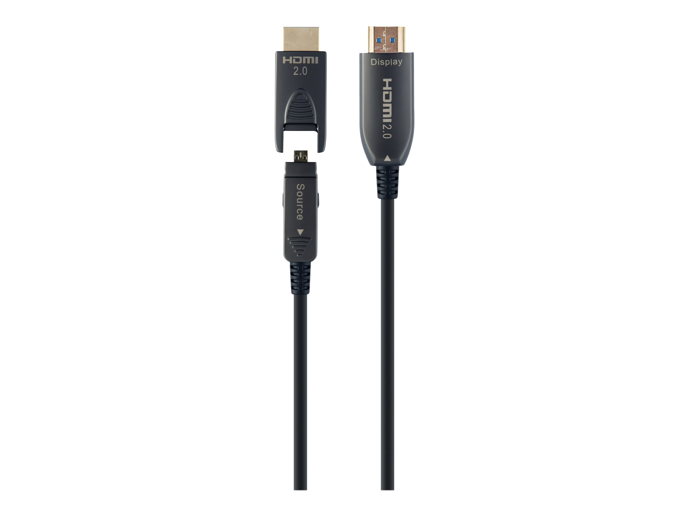 Gembird Cablexpert - Highspeed - HDMI-Kabel mit Ethernet - 19 pin micro HDMI Type D m�nnlich zu HDMI m�nnlich - 30 m - Glasfaser - Active Optical Cable (AOC)