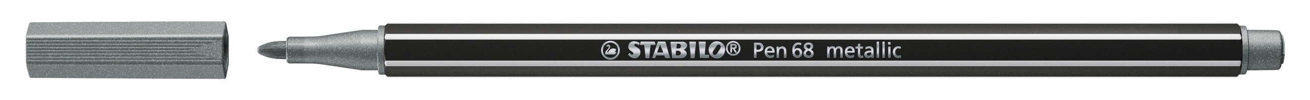 STABILO Pen 68 metallic rotulador Medio Plata 1 pieza(s)