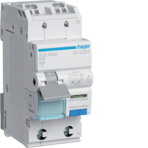Hager ADS906D interruttore automatico Dispositivo a corrente residua 2 2 modulo/moduli