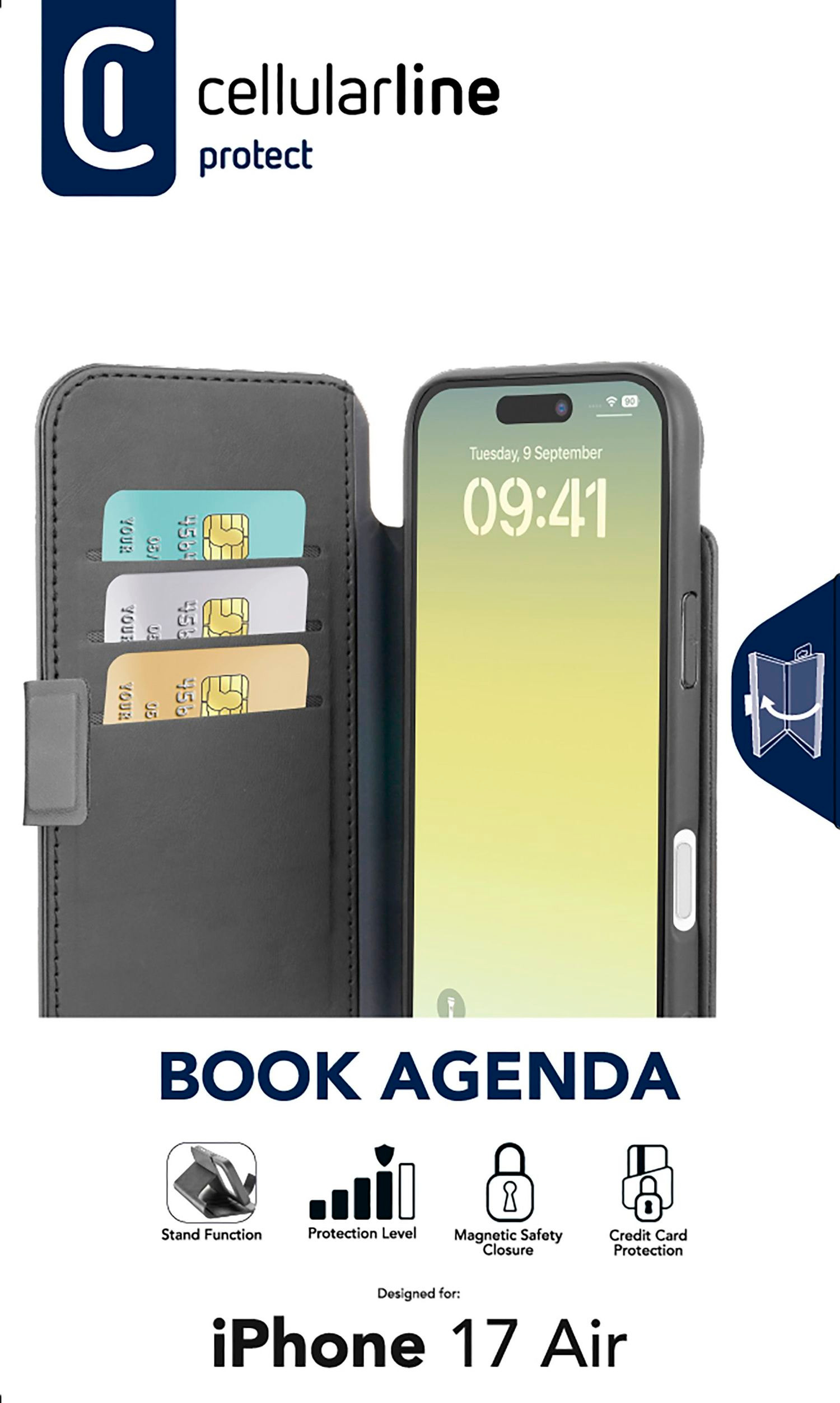 Cellularline Book Agenda - Flip-H�lle f�r Mobiltelefon