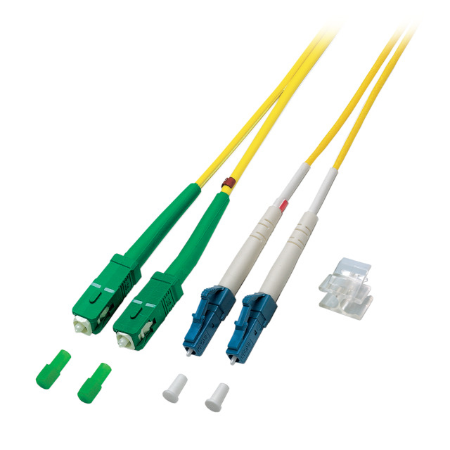EFB Elektronik O0362.15 cavo a fibre ottiche 15 m SC LC OS2 Giallo