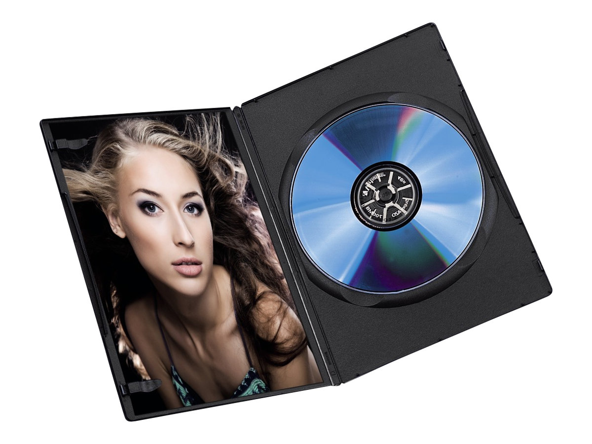 Hama DVD Slim Box 25, Black 1 dischi Nero