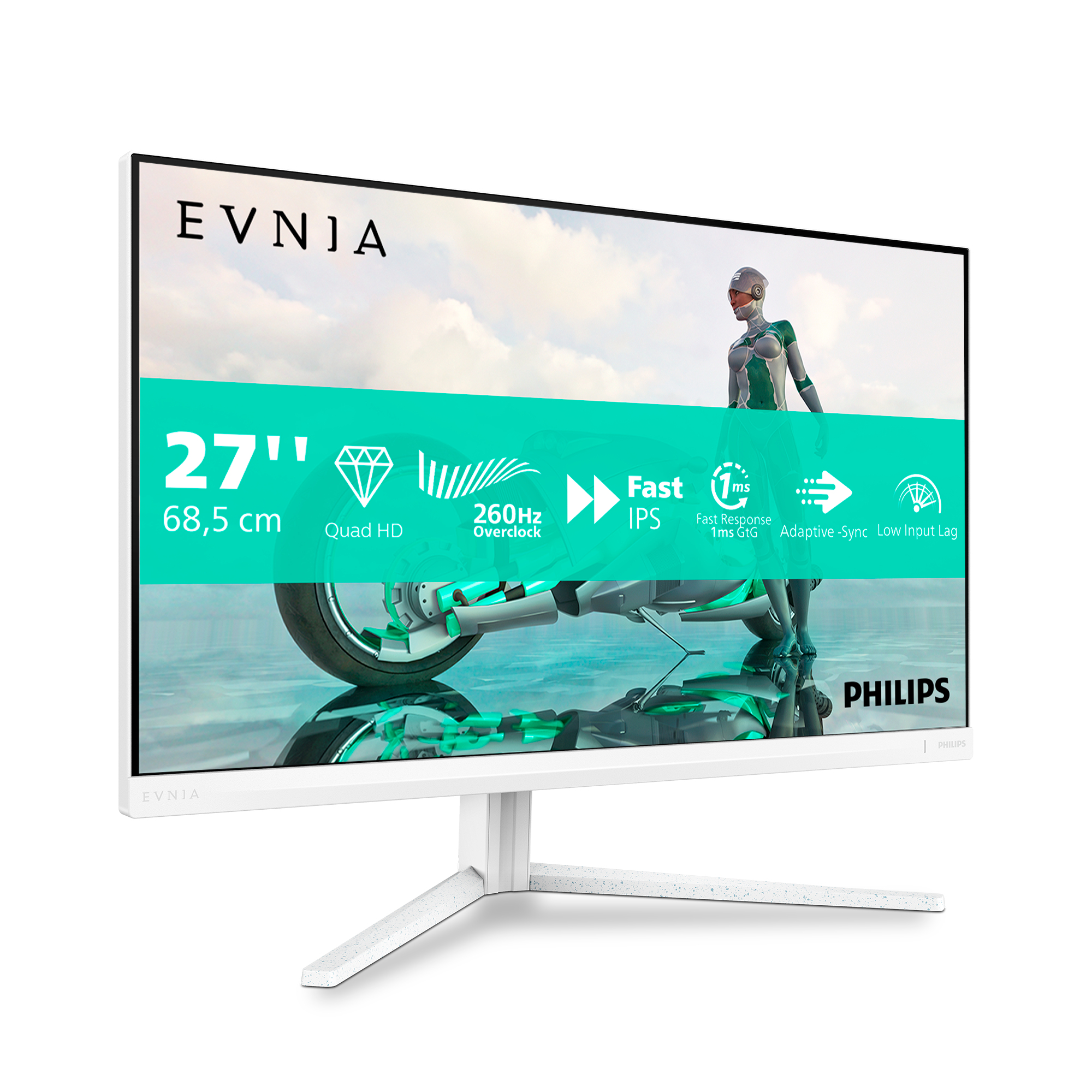 Philips 27M2N3501PA/00 �cran plat de PC 68,6 cm (27) 2560 x 1440 pixels Quad HD LCD Blanc