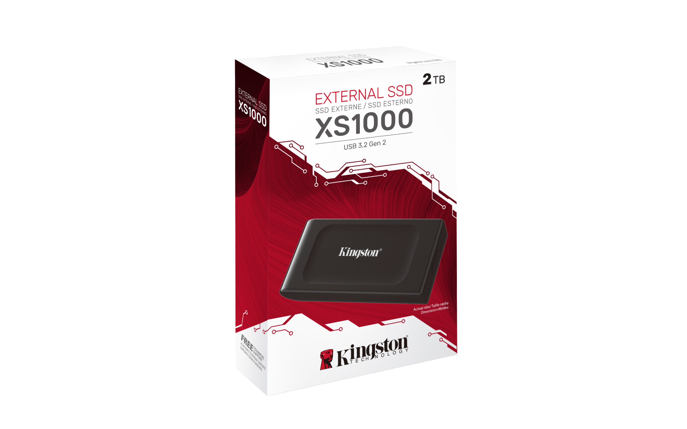Kingston XS1000 2TB SSD Pocket-Sized USB 3.2 Gen 2 External Solid State Drive Up to