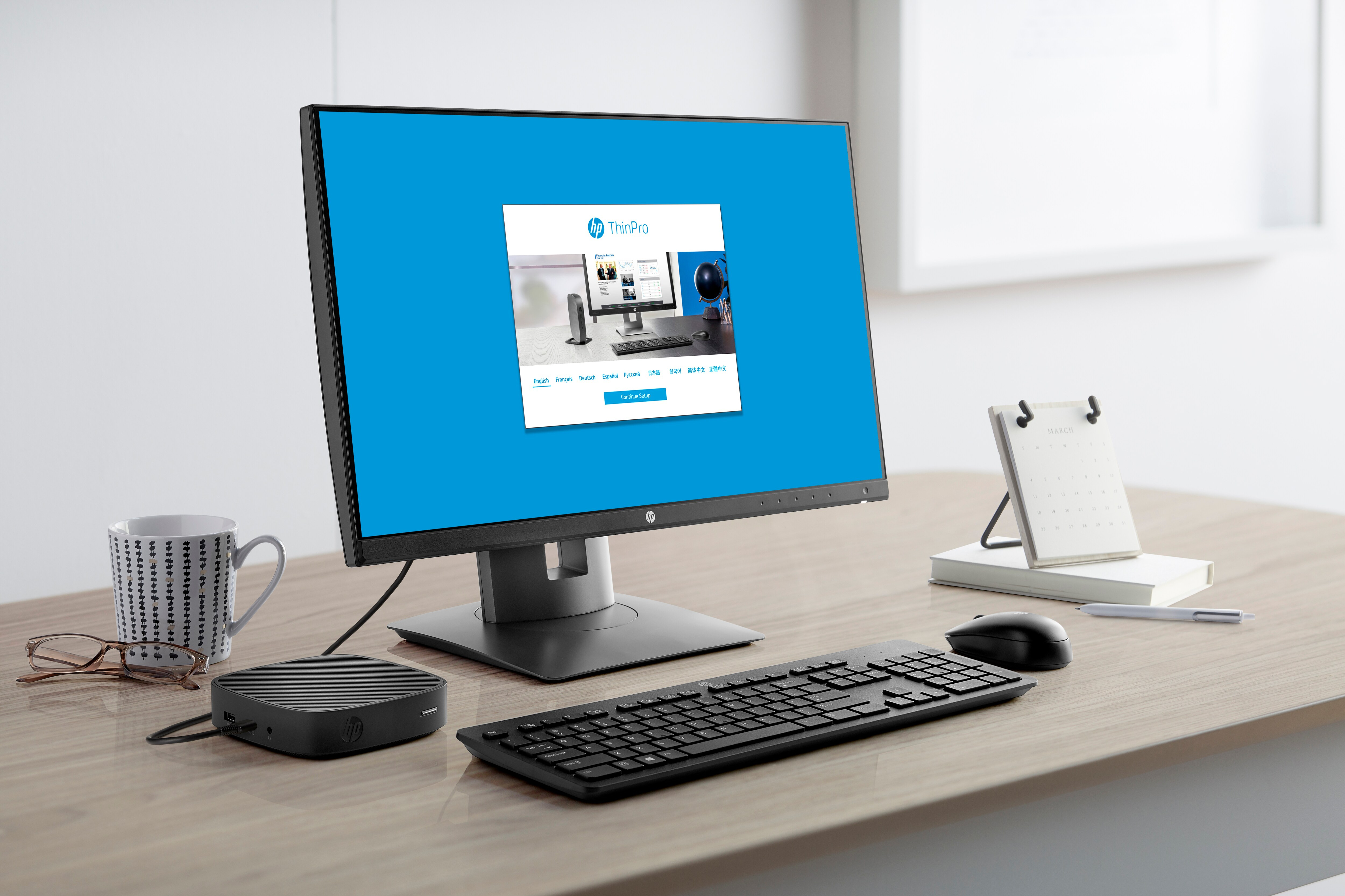 HP t430 - Thin Client - DTS - 1 x Celeron N4020 / 1.1 GHz