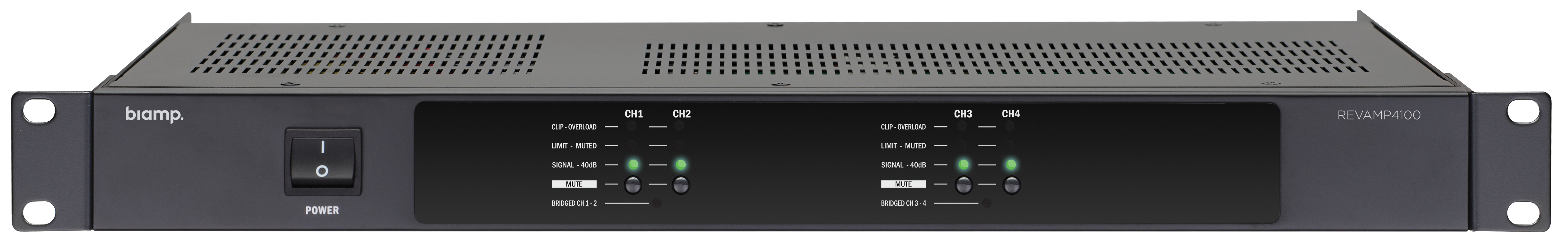 Biamp Commercial Audio REVAMP4100 Rendimiento/fase Negro
