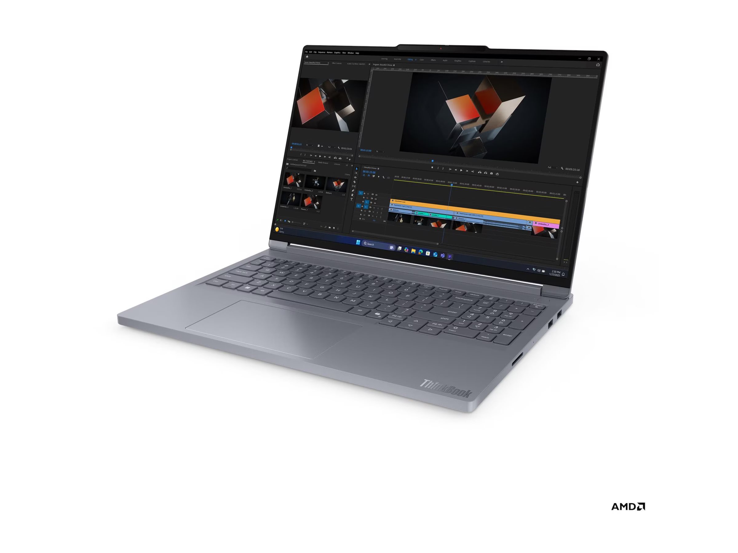 Lenovo ThinkBook 16p G6 ADR AMD Ryzen 9 8940HX Ordinateur portable 40,6 cm (16) WQXGA 32 Go DDR5-SDRAM 1 To SSD NVIDIA GeForce RTX 5060 Wi-Fi 7 (802.11be) Windows 11 Pro Allemand Gris