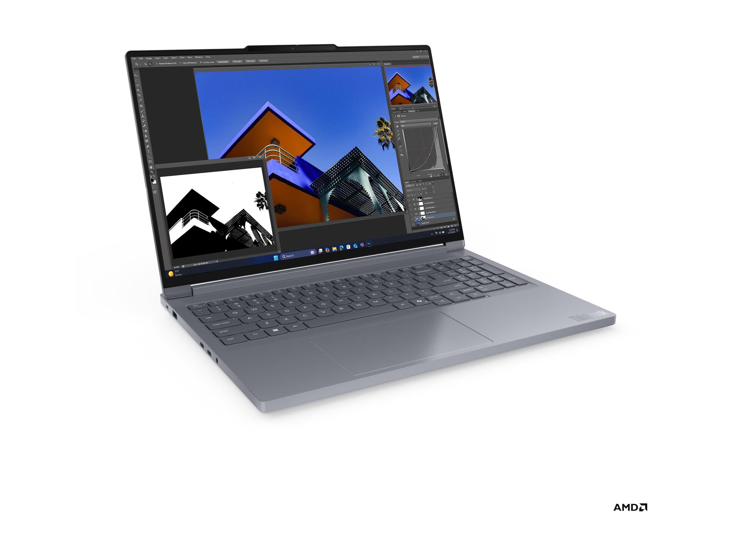 Lenovo ThinkBook 16p G6 ADR AMD Ryzen 9 8940HX Port�til 40,6 cm (16) WQXGA 32 GB DDR5-SDRAM 1 TB SSD NVIDIA GeForce RTX 5060 Wi-Fi 7 (802.11be) Windows 11 Pro Alem�n Gris