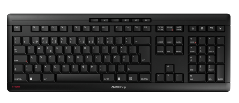 CHERRY STREAM KEYBOARD WIRELESS tastiera Universale RF Wireless QWERTY Portoghese Nero