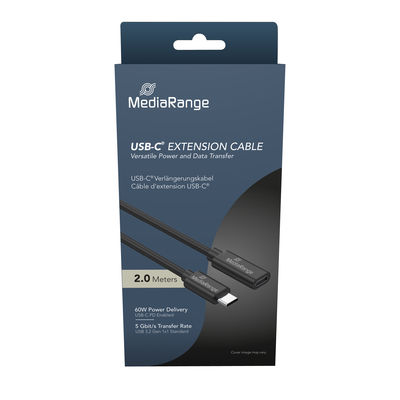 MediaRange MRCS245 c�ble USB USB 3.2 Gen 1 (3.1 Gen 1) 2 m USB C 5 Gbit/s 60 W Noir