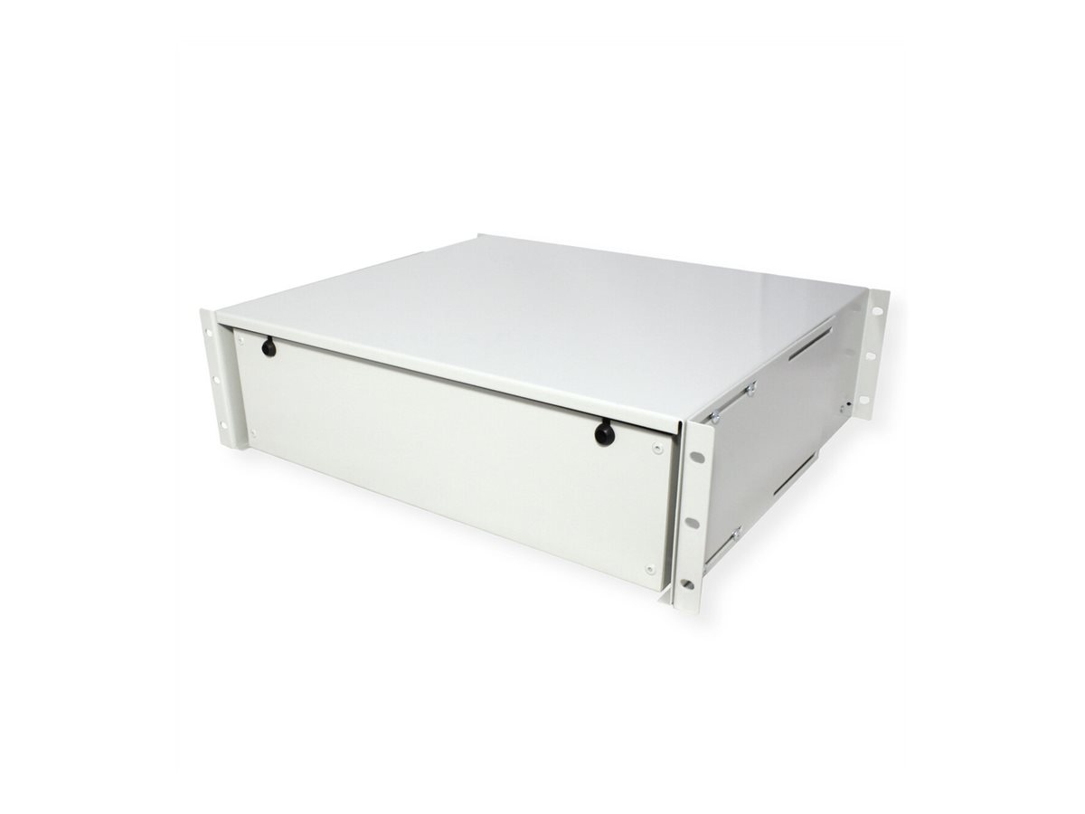 ROLINE Tastatur-Tablett - abschlie�bar, Tiefe 400 mm - RAL 7035, Hellgrau - 3U - 48.3 cm (19)