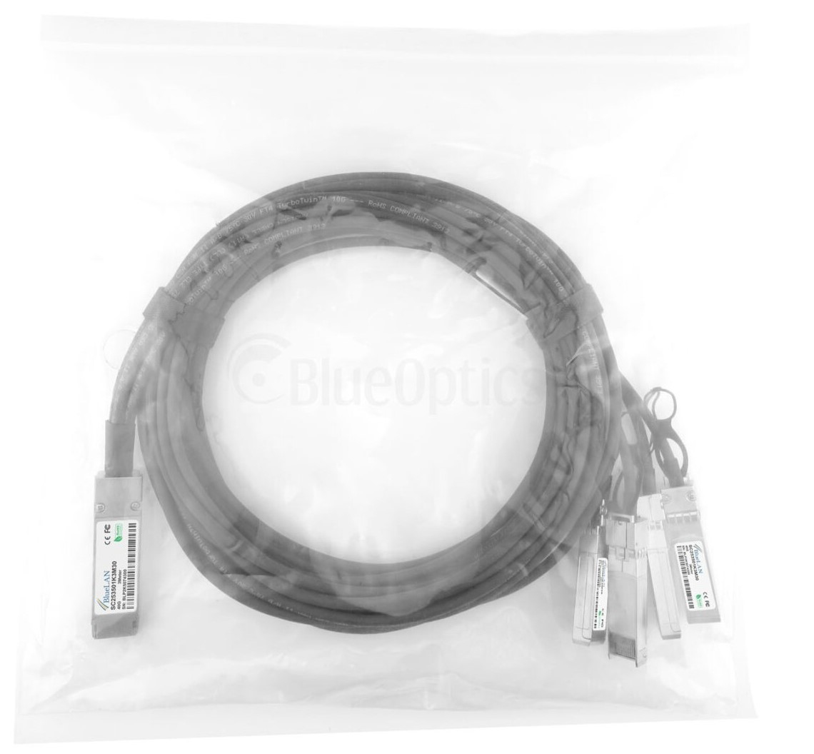 BlueOptics 74764-1201-BL c�ble dInfiniBand 2 m QSFP 4xSFP+ Orange