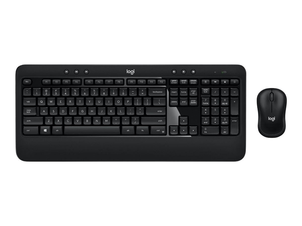 Logitech ADVANCED Combo Wireless Keyboard and Mouse teclado Ratn incluido USB QWERTY Ingls Negro