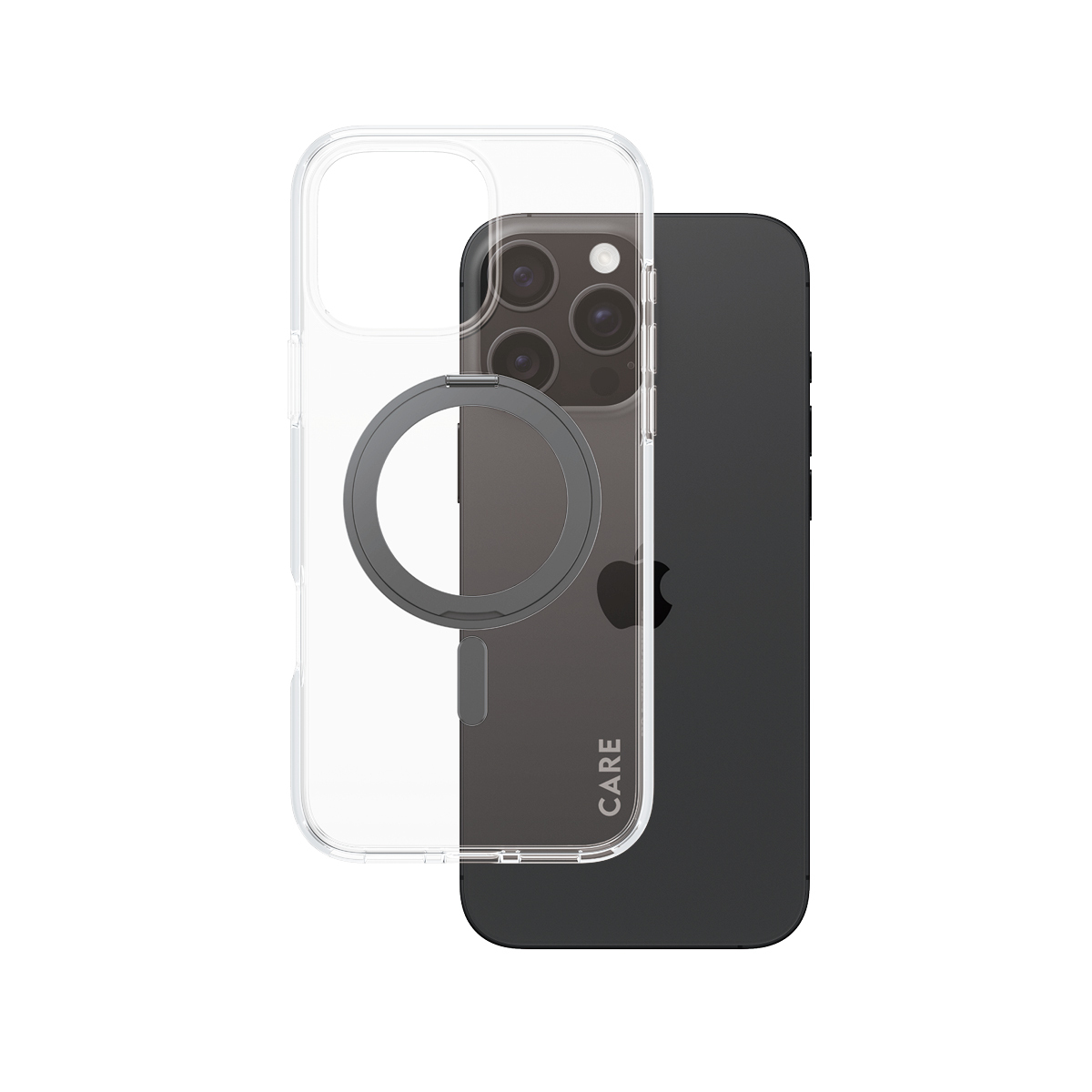 PanzerGlass CARE by � Case Transparent w. Black Kickstand & MagSafe iPhone 16 Pro Max coque de protection pour t�l�phones portables Housse Noir