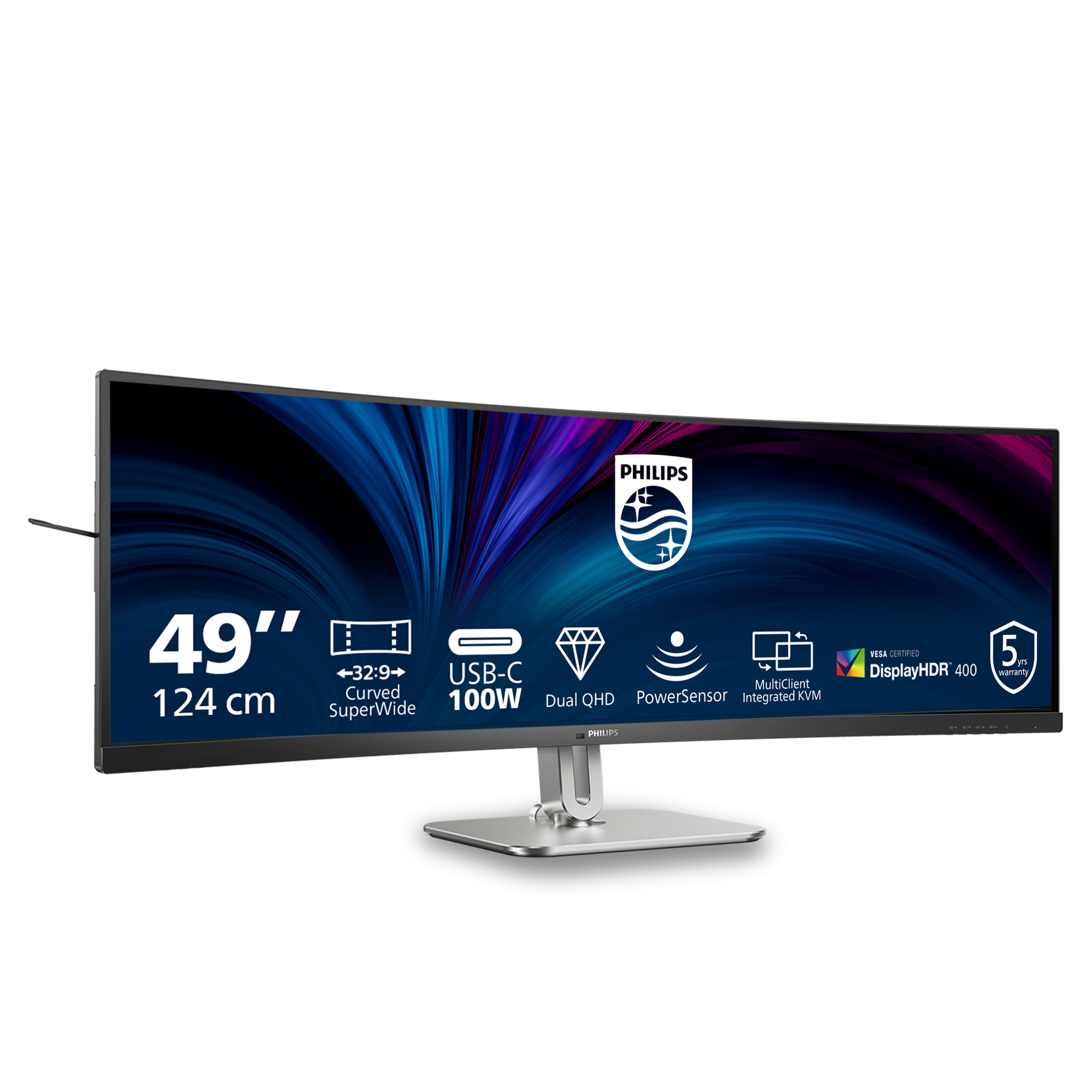 Philips 5000 series 49B2U5900C/00 pantalla para PC 124 cm (48.8) 5120 x 1440 Pixeles Dual QHD LCD Negro