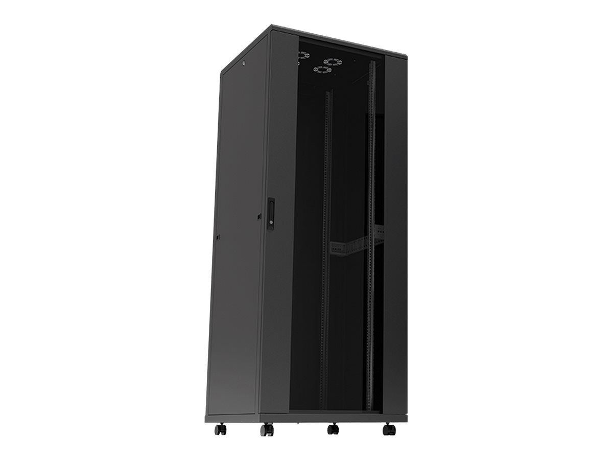 LogiLink Canovate - Schrank - Netzwerkschrank - Schwarz, RAL 9005 - 16U - 48.3 cm (19)