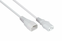 kabelmeister Kaltgerteverlngerung Kaltgeraete-Stecker C14 an Kaltgeraete-Buchse C13 weiss 1