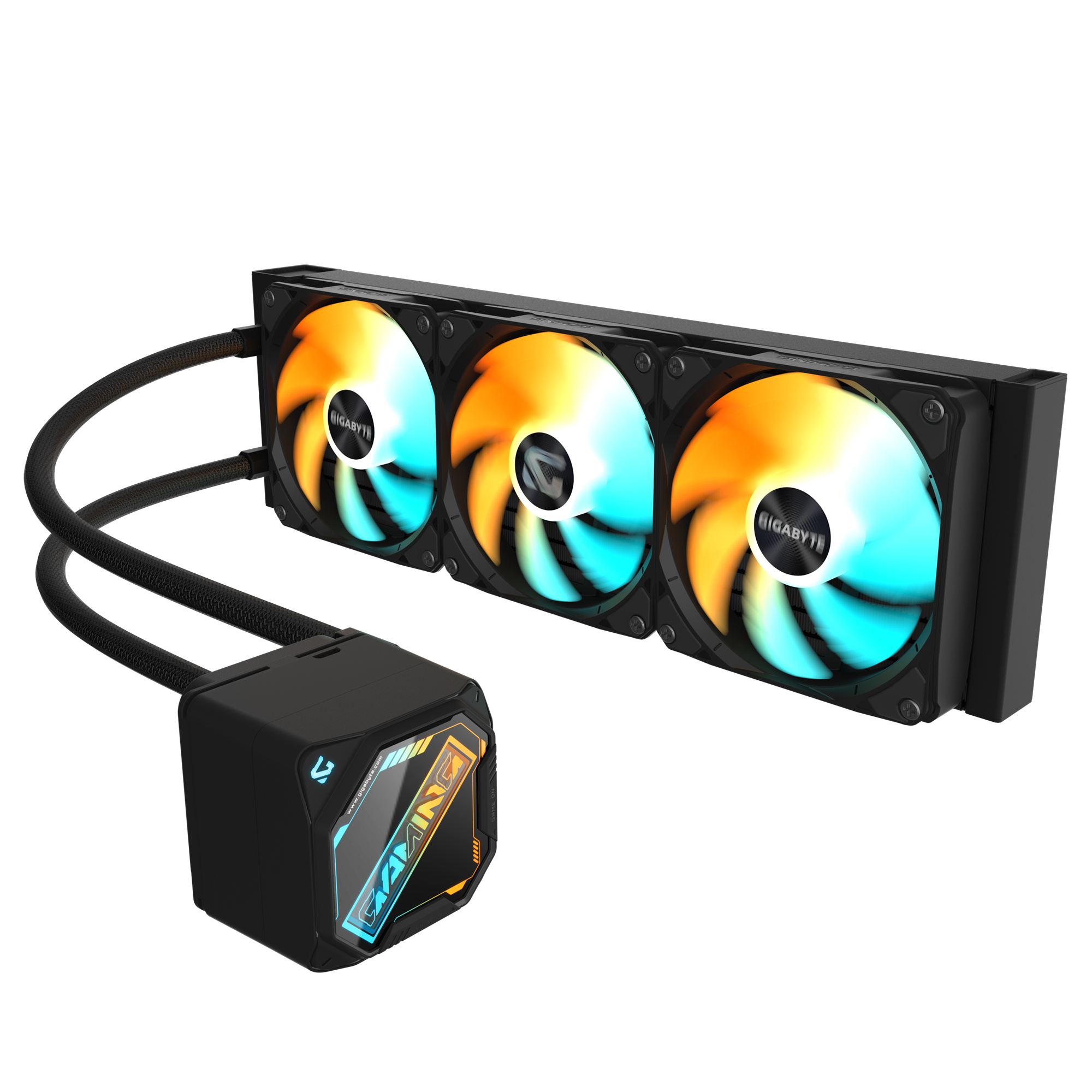 GIGABYTE GAMING 360 Refroidisseur Liquide pour CPU - 3x120 mm Ventilateurs ARGB, M�canisme dembo�tement coulissant, DAISY-CHAIN, Compatible Intel LGA 1851 et AMD AM5