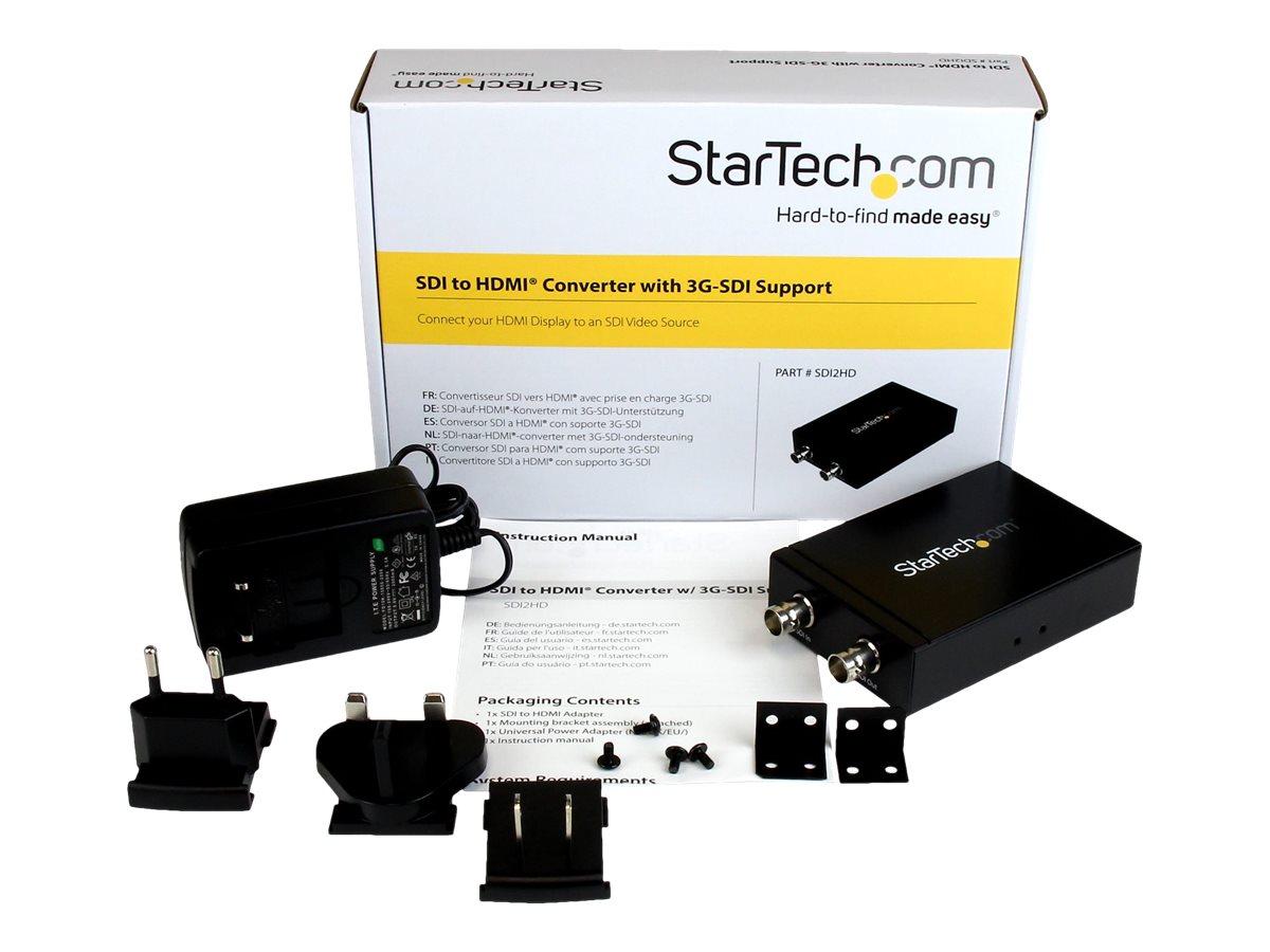 StarTech.com SDI to HDMI Converter 3G SDI to HDMI Adapter with SDI Loop Through Output