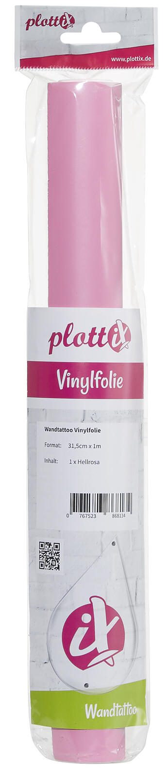 Plottix Wandtattoo-Folie hellrosa 31.5 cm x 1.0 m 1 Rolle