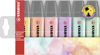 STABILO Boss Original Pastel evidenziatore 6 pz Punta smussata Lill, Menta, Pesca, Rosa, Turchese, Giallo