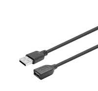 VivoLink PROUSBAAF10 - 10 m - USB A - USB A - USB 2.0 - Mnnlich/Weiblich - Schwarz