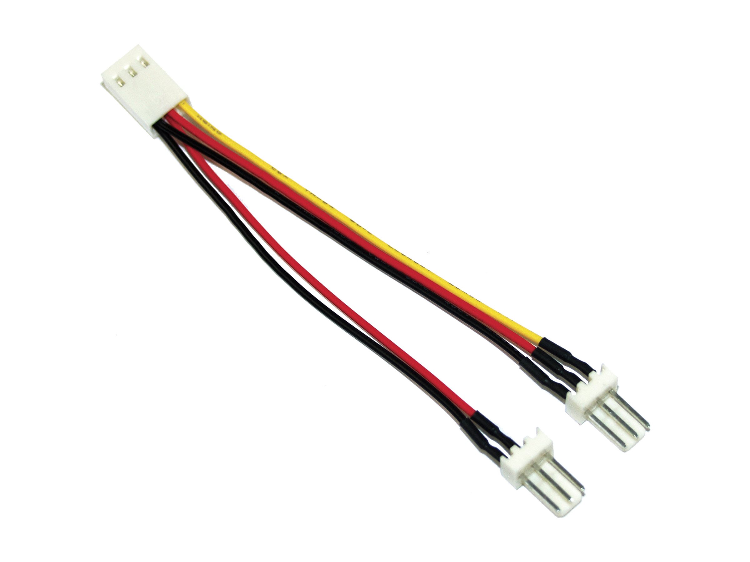 InLine L�fter Adapterkabel - 3pol Molex BU an 2x 3pol Molex ST