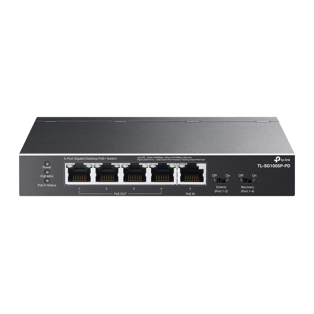 TP-LINK TL-SG1005P-PD V1 - Switch - unmanaged - 4 x 10/100/1000 (PoE+)