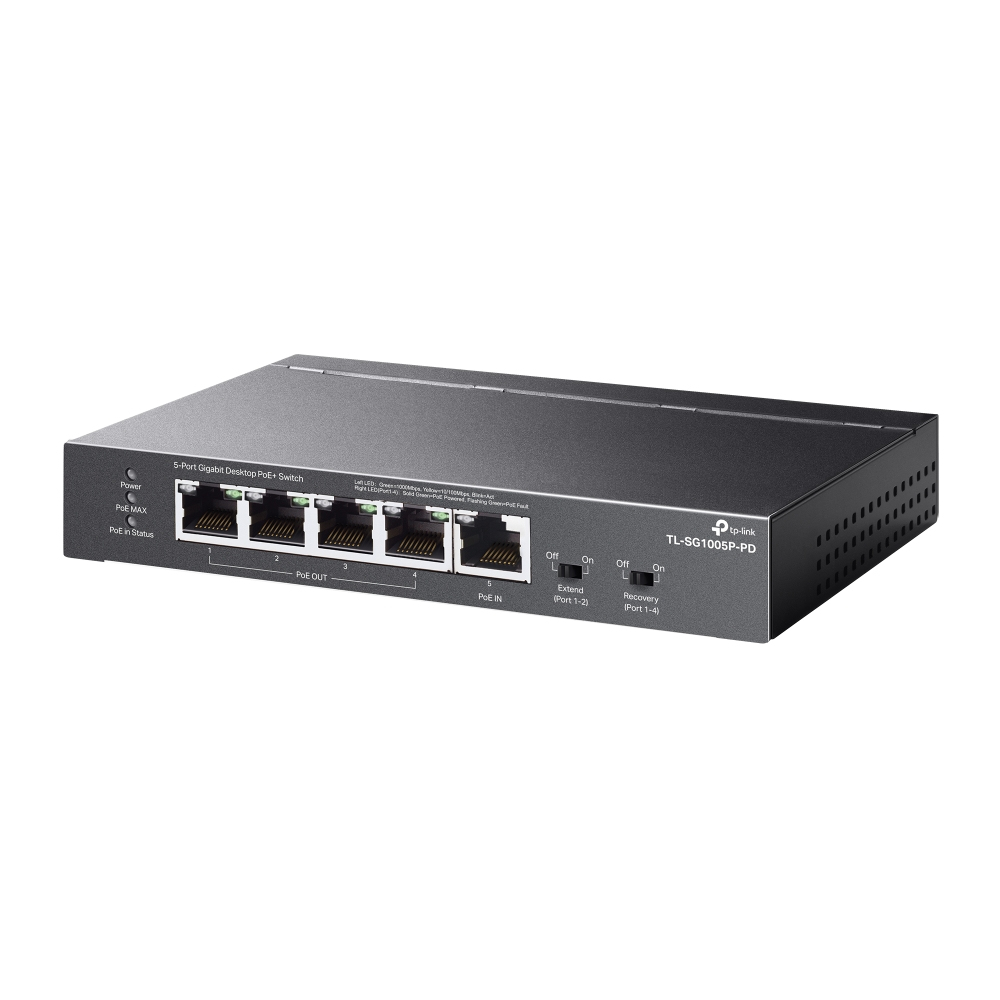 TP-LINK TL-SG1005P-PD V1 - Switch - unmanaged - 4 x 10/100/1000 (PoE+)