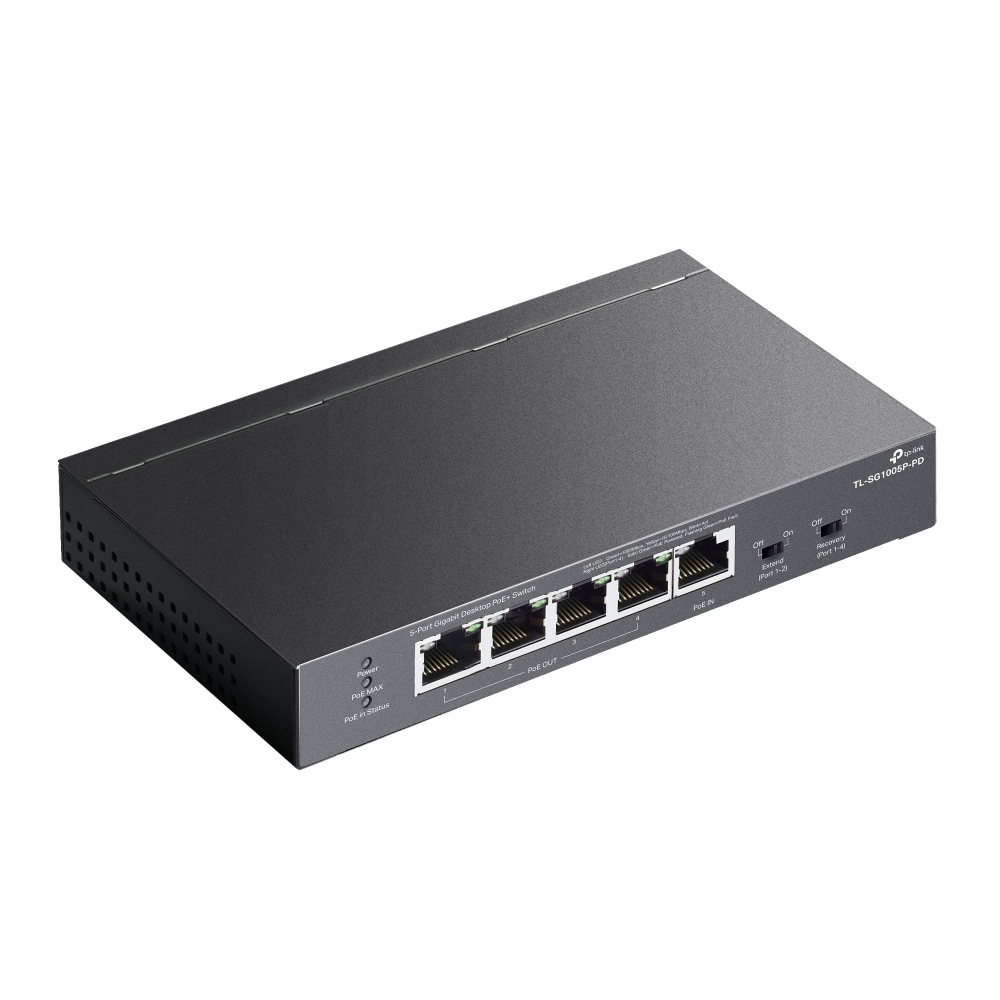 TP-LINK TL-SG1005P-PD V1 - Switch - unmanaged - 4 x 10/100/1000 (PoE+)